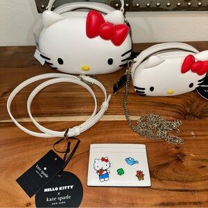 Kate Spade X Hello Kitty Holiday Bundle Large 3d bag & 3D crossbody & Slim Card